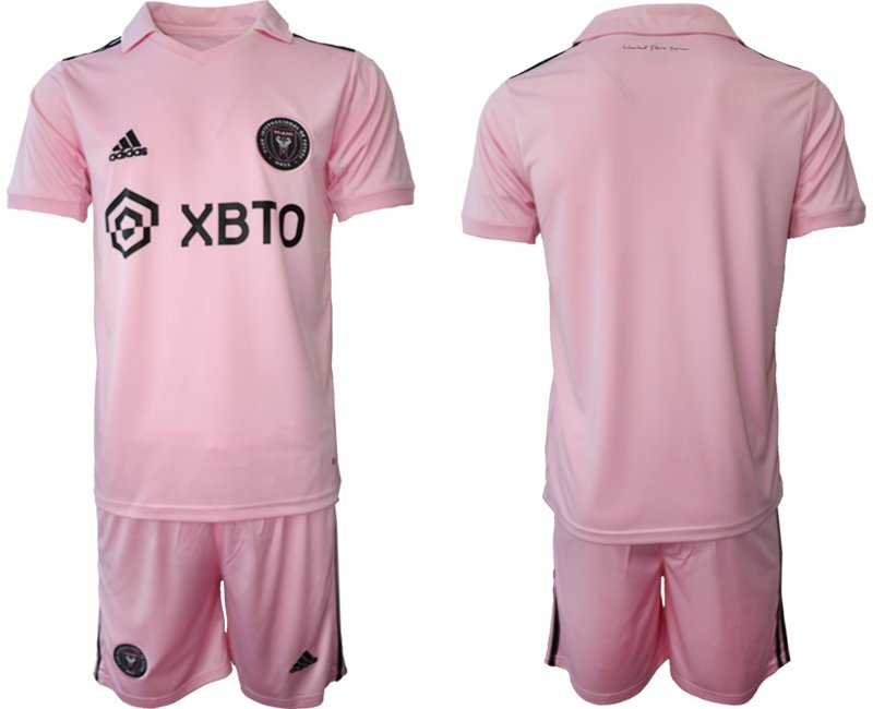 Inter Miami CF Fotbalový Dres 2023-24 Domácí Krátkým Rukávem + trenýrky růžový