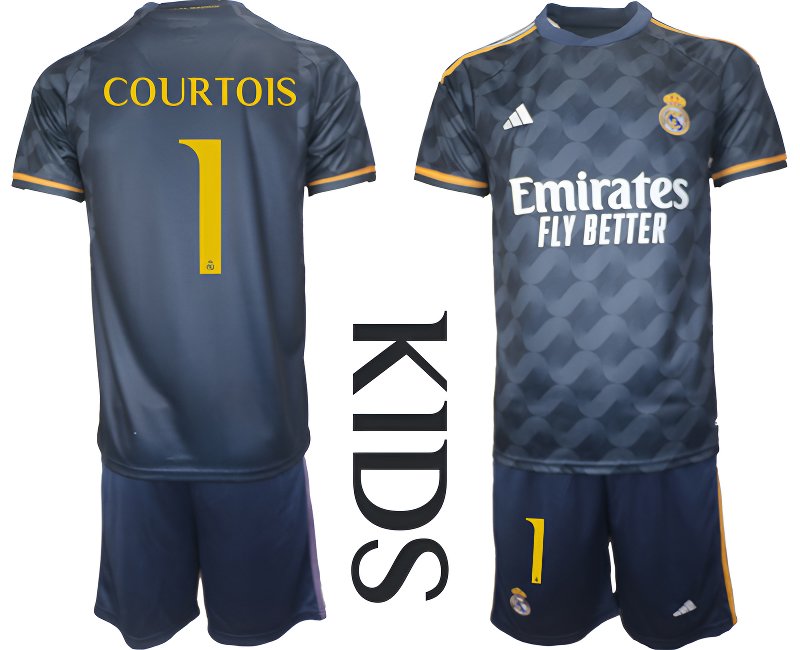 Dětský dres Real Madrid na venkovní zápasy 2023/24 Courtois 1