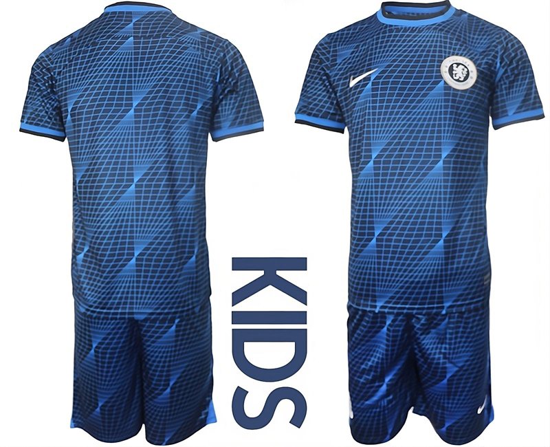 Dětský venkovní souprava Chelsea FC 2023/24 Krátký Rukáv + trenýrky