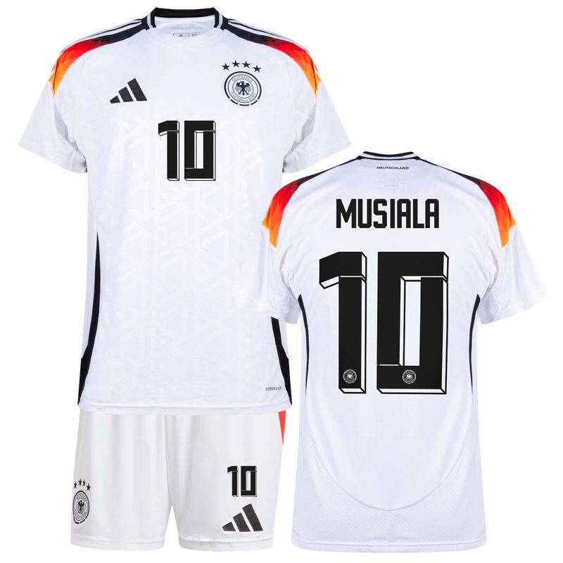 Německo MUSIALA 10 Domácí Dres Euro 2024 Krátký rukáv Fotbalové Dresy