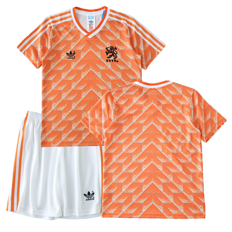 Dětské fotbalové dresy Nizozemská domácí retro 1988