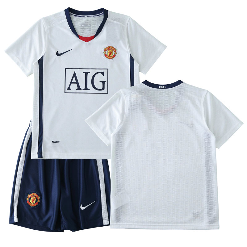 Dětský Fotbalové Dresy Komplet Manchester United Venkovní Retro 08-09