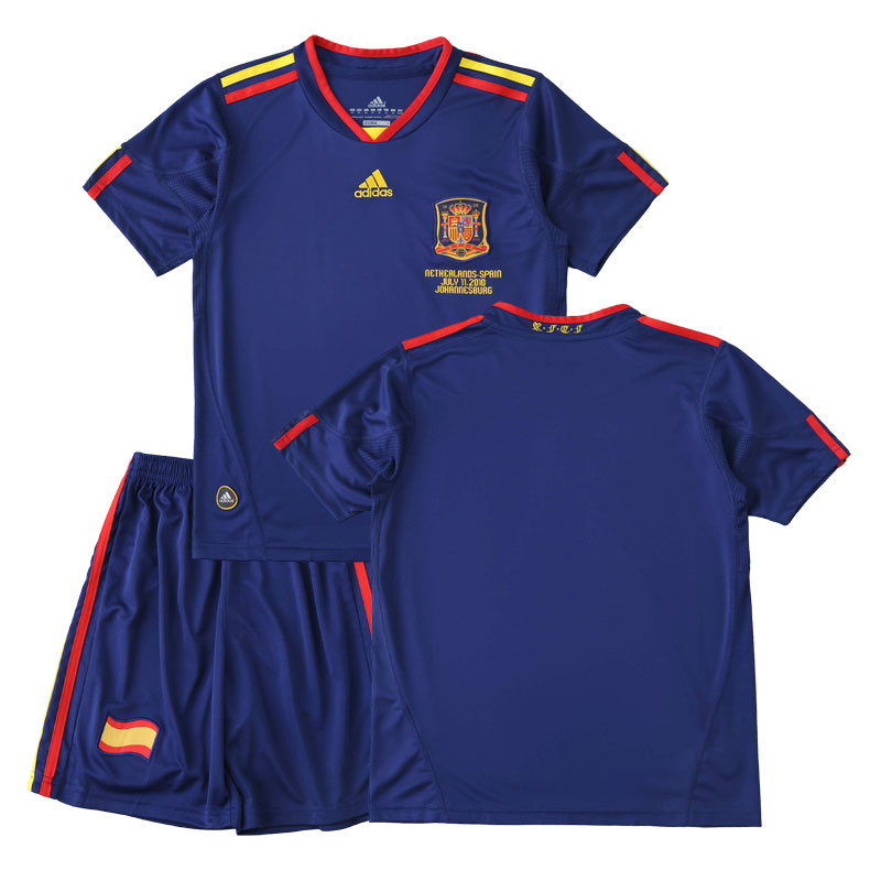 Dětský fotbalový dres Komplet Španělsko venkovní retro 2010