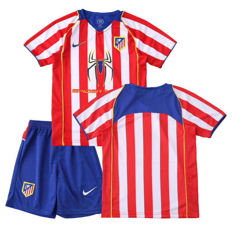 Domácí dětský dres Atlético Madrid fotbalové dresy komplet retro 04-05