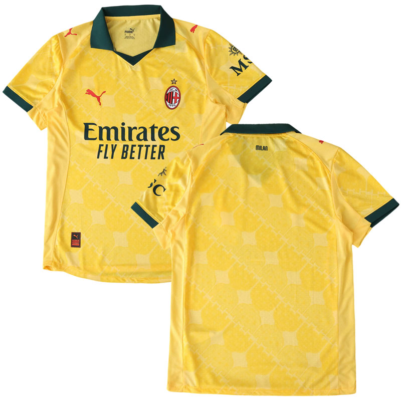 AC Milan třetí dres 2025-26 pánský žlutý fotbalový dres
