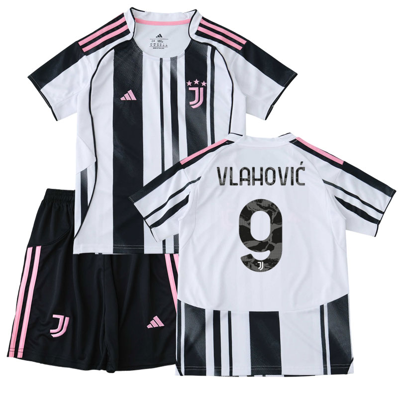 Dětský dres Juventus 2025/26 domácí + kraťasy s potiskem Vlahović 9