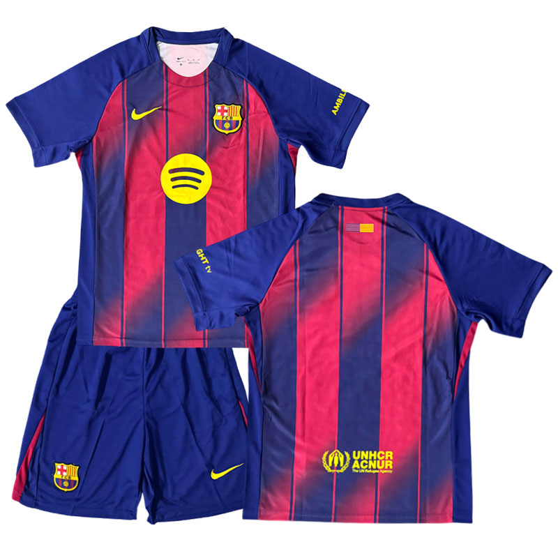 FC Barcelona Dětský Domácí Dres 2025/26 Triko a Kraťasy