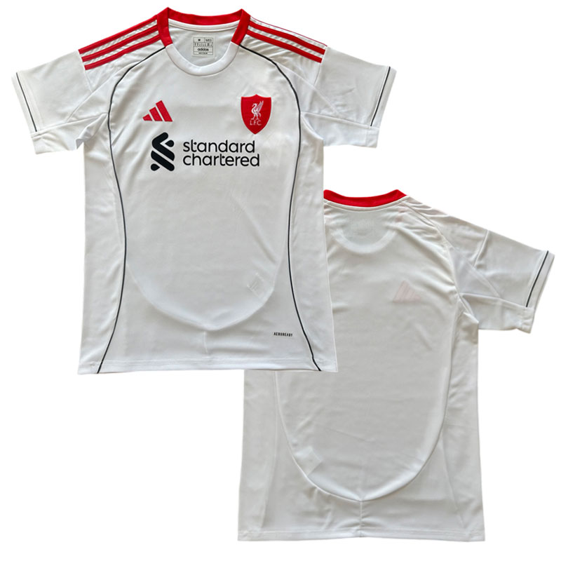 Liverpool FC 2024/25 pánský bílý fotbalový dres – venkovní verze