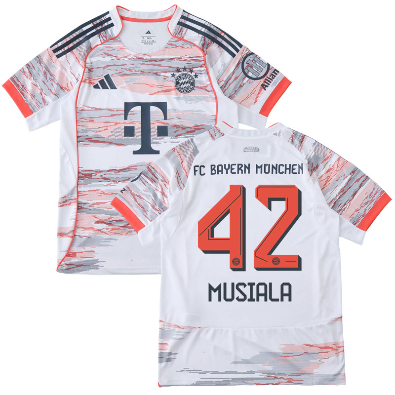 Musiala 42 dres Bayern Mnichov 2025/26 venkovní fotbalové triko pro muže