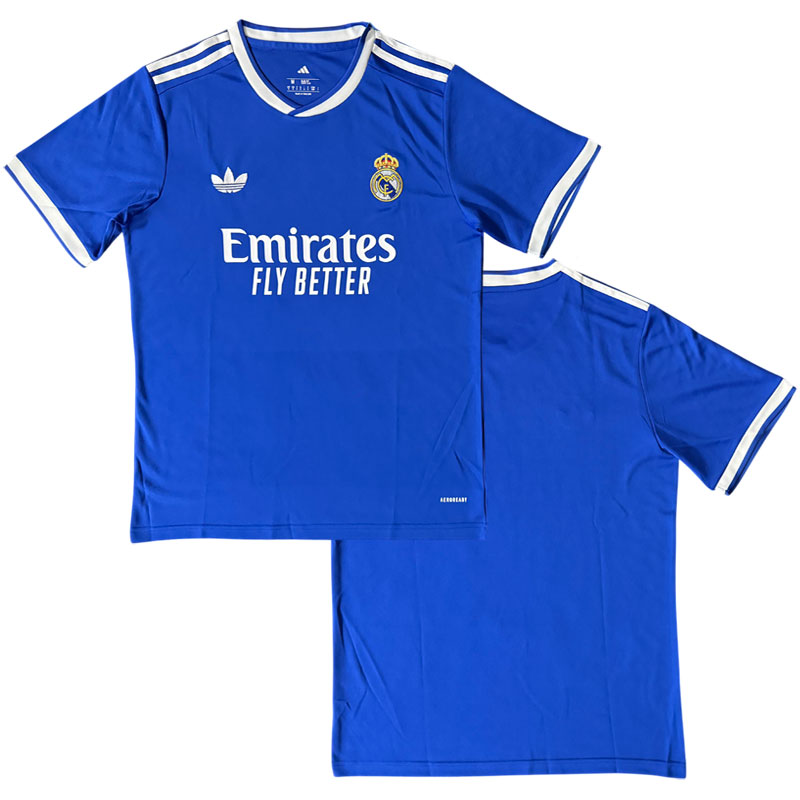 Pánský alternativní dres Real Madrid 2025/26 modrý krátký rukáv