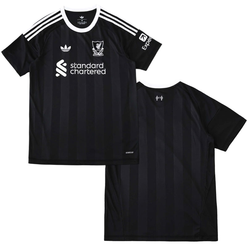 Pánský brankářský fotbalový dres Liverpool 25-26 černá edice