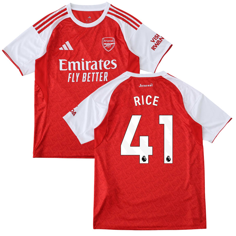 Pánský domácí dres Arsenal 2025/26 s potiskem Rice 41 - krátký rukáv
