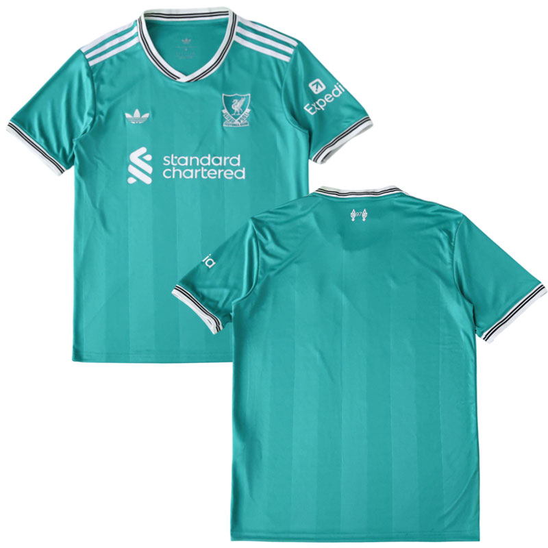 Pánský třetí fotbalový dres Liverpool 2025-26 zelený