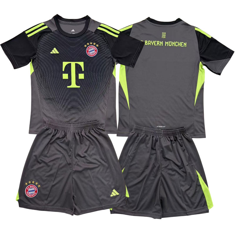 Bayern Mnichov dětský brankářský dres 2025/26 fotbalový komplet černý