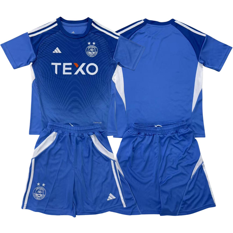 Brankářská souprava Aberdeen 2025/26 pro děti - modrý dres a šortky