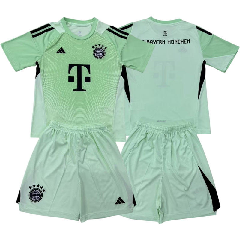 Dětská brankářská souprava FC Bayern 2025/26 zelený fotbalový dres