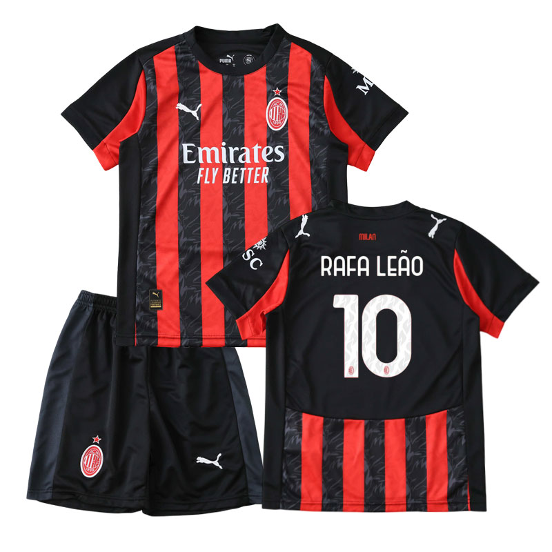 Dětský domácí dres AC Milán 2025/26 s potiskem Rafa Leão 10