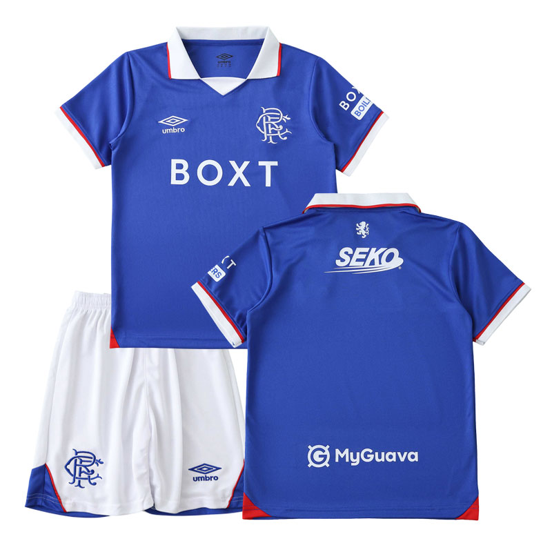 Dětský domácí fotbalový komplet Rangers 2025/26 - tričko a kraťasy