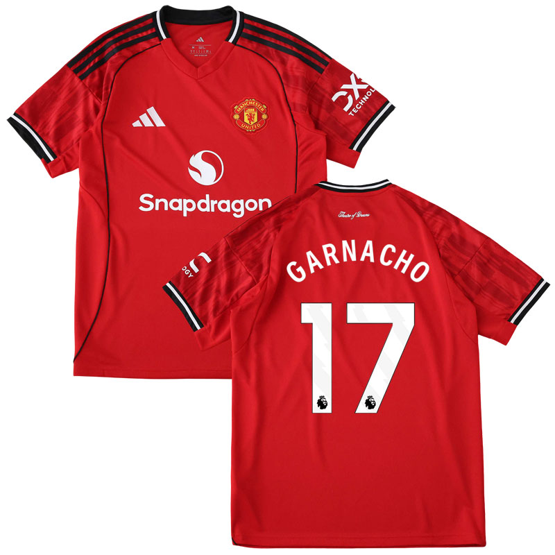 Domácí fotbalový dres Manchester United 2025/26 s potiskem hráče Garnacho 17