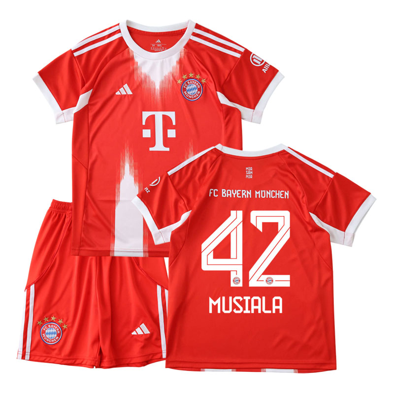 FC Bayern 2025/26 domácí fotbalový dres pro děti - Musiala 42 na zádech