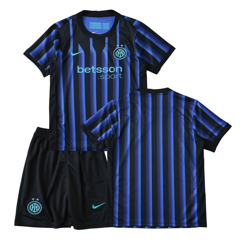 Fotbalové dres Inter Milán 2025/26 pro děti - domácí komplet s kraťasy