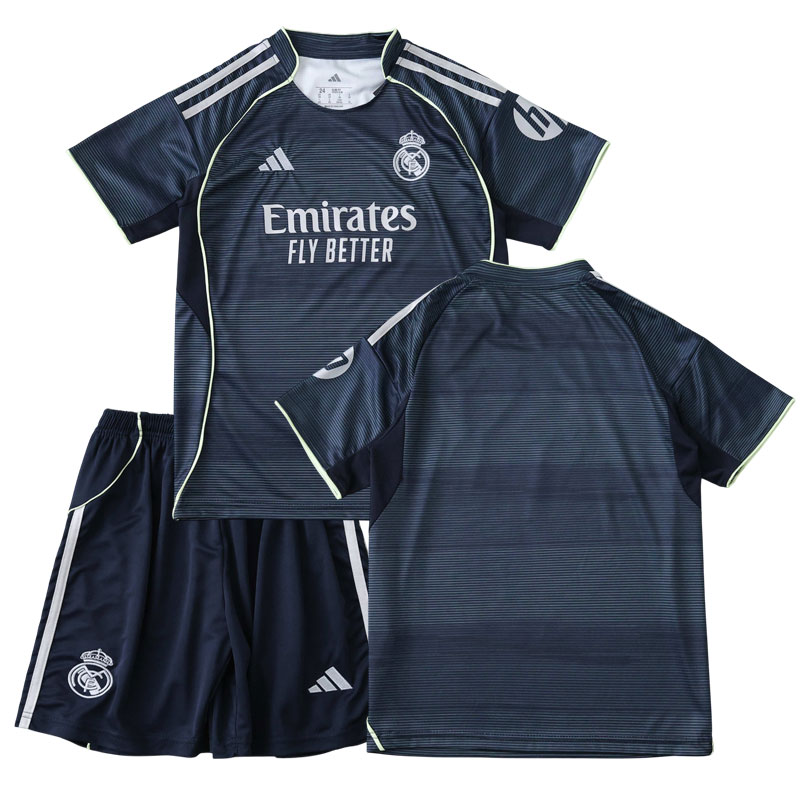 Kompletní dětský venkovní dres Real Madrid 2025/26
