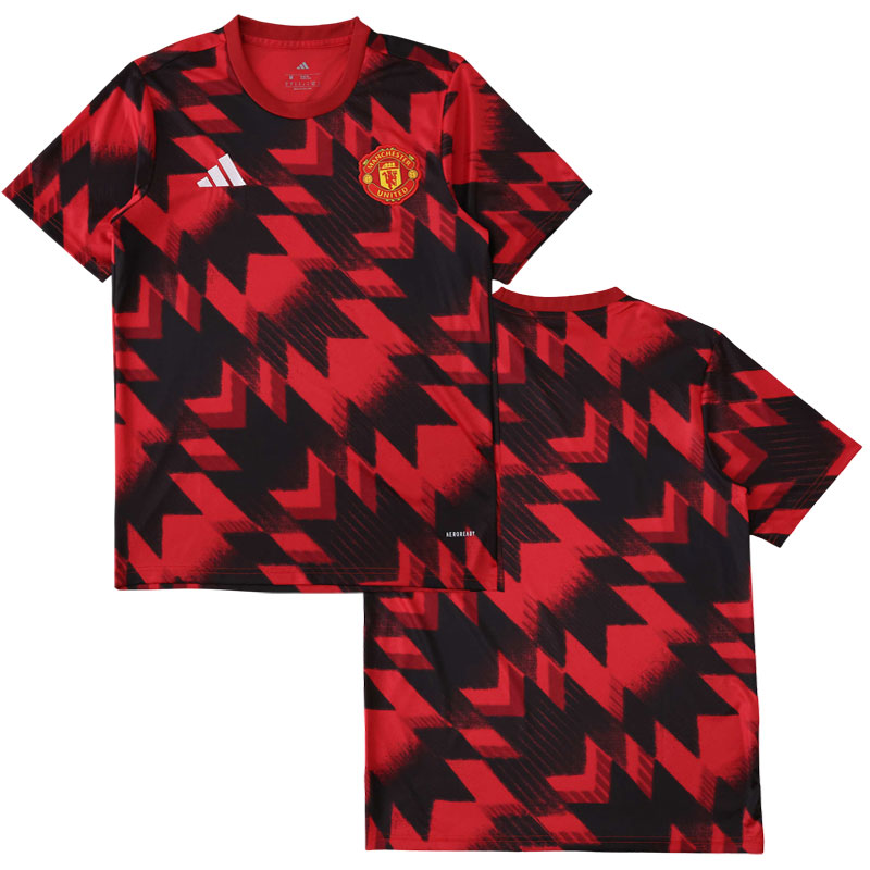 Pánský červený černý tréninkový dres Manchester United 2025/26
