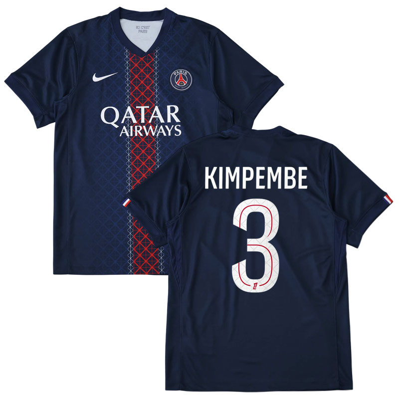 Pánský fotbalový dres PSG 2025/26 domácí edice s potiskem Kimpembe 3
