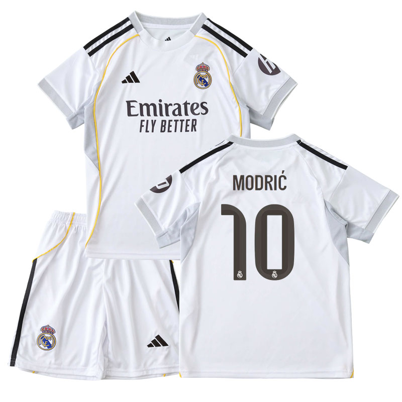 Real Madrid dětské fotbalové dresy komplet 2025-26 Luka Modrić 10 domácí