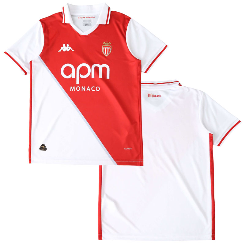 AS Monaco 2025/26 domácí fotbalový dres pro muže – krátký rukáv