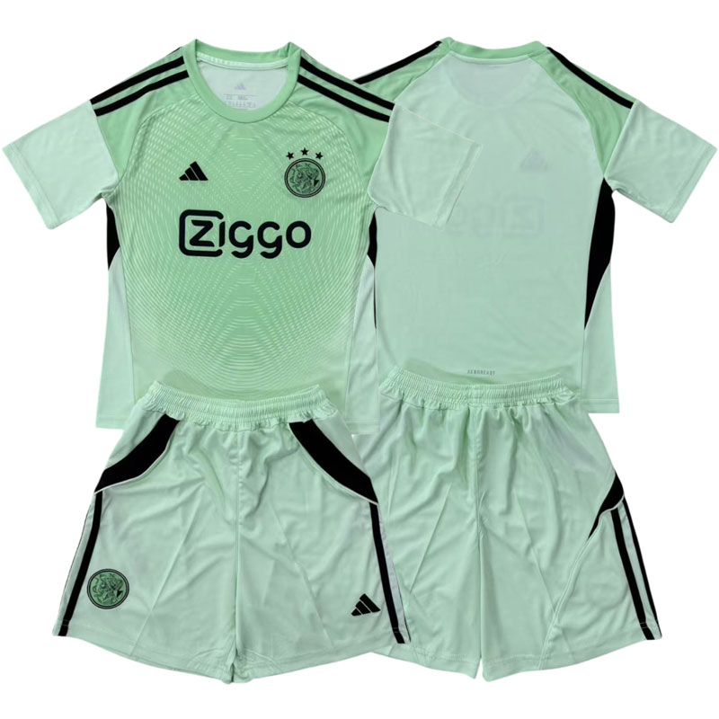 Brankářský fotbalový dres Ajax 2025/26 pro děti – zelená edice