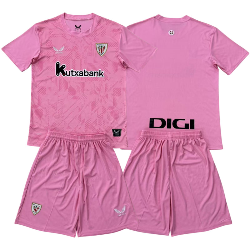 Dětský brankářský fotbalový dres Athletic Bilbao 2025/26 - růžová varianta