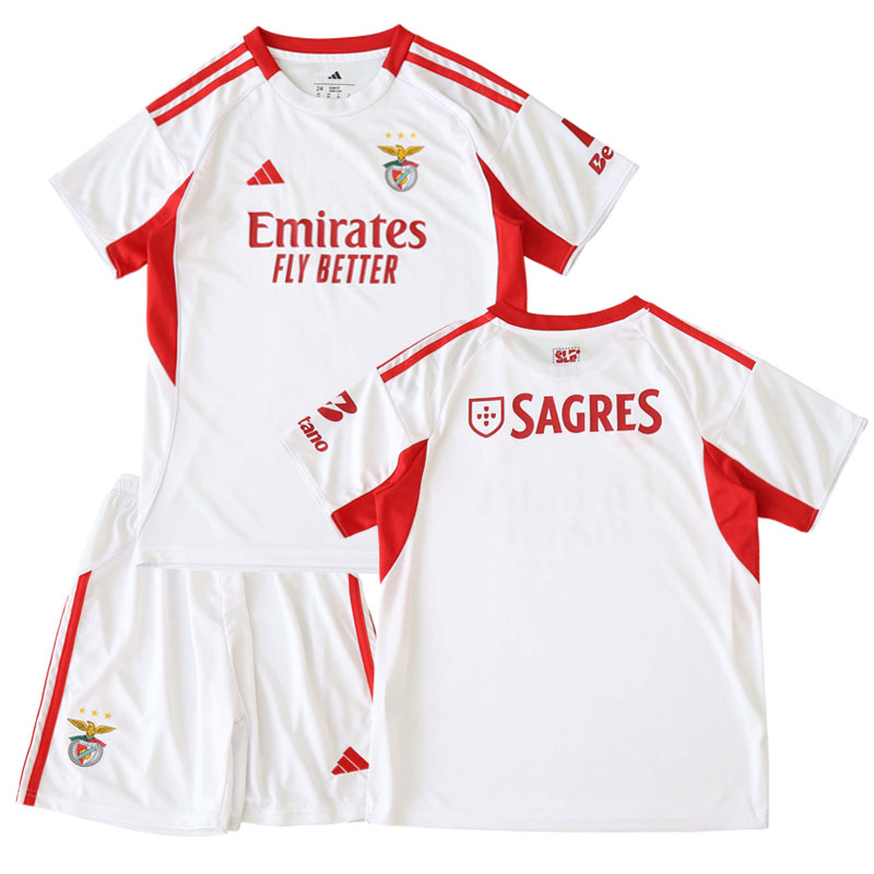 Dětský fotbalový dres Benfica 2025/26 - alternativní sada s trikem a šortkami