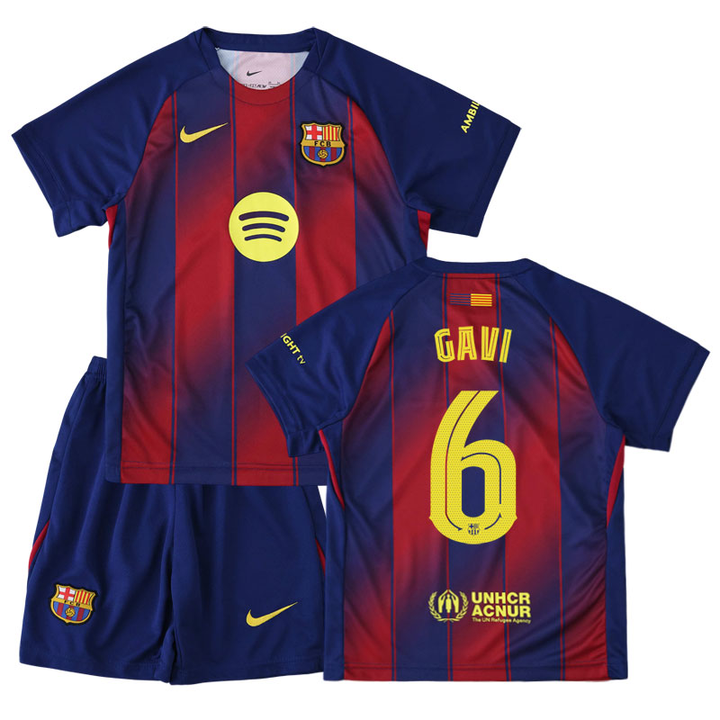 Dětský fotbalový komplet FC Barcelona 2025/26 – domácí sada s Gavi 6