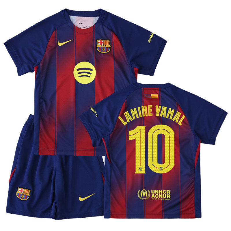 Domácí fotbalový dres LAMINE YAMAL 10 FC Barcelona 2025/26 pro děti