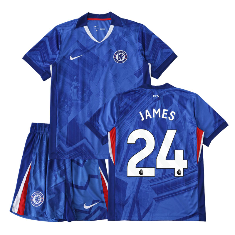 James 24 dres Chelsea 2025/26 pro děti - domácí fotbalový komplet