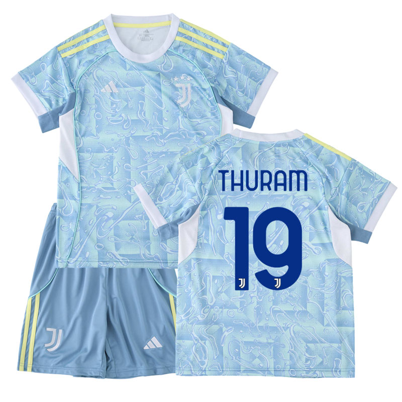 Juventus 2025/26 fotbalový dres pro děti - venkovní komplet Thuram 19