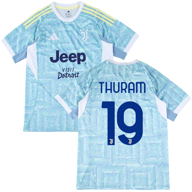 Juventus 2025/26 venkovní fotbalový dres s potiskem Thuram 19