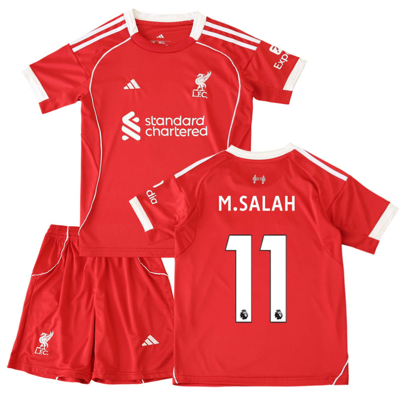 M.Salah 11 Liverpool FC dětský domácí dres 2025-26 červený fotbalový set