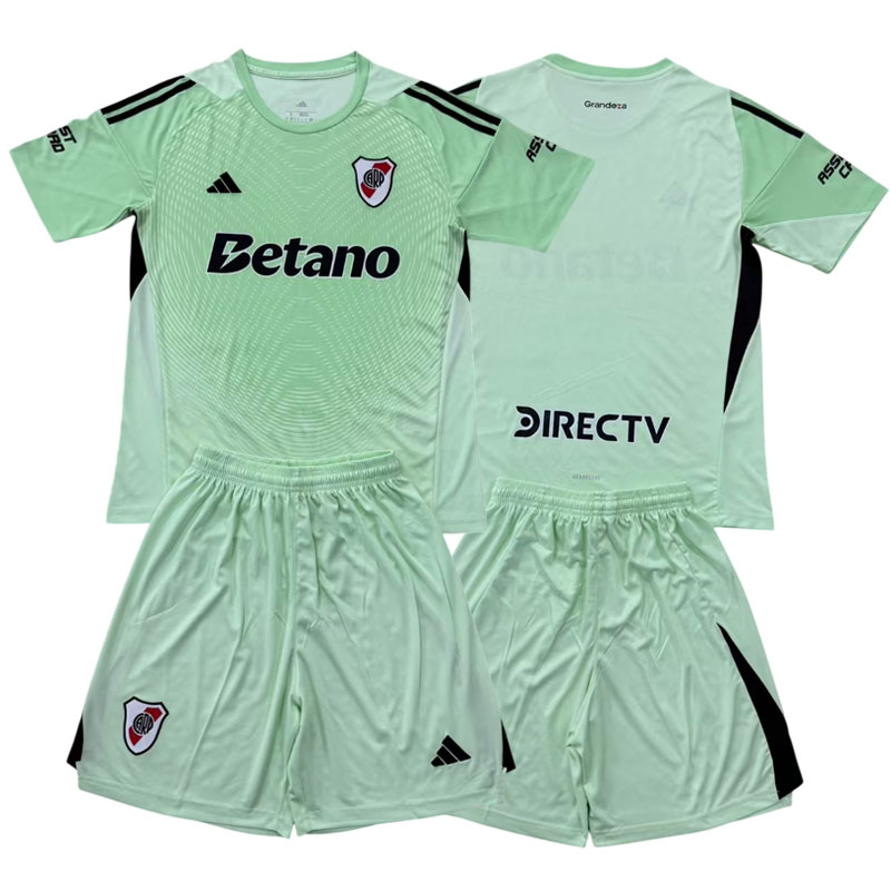 River Plate 2025/26 brankářský komplet - zelený fotbalový dres + kraťasy