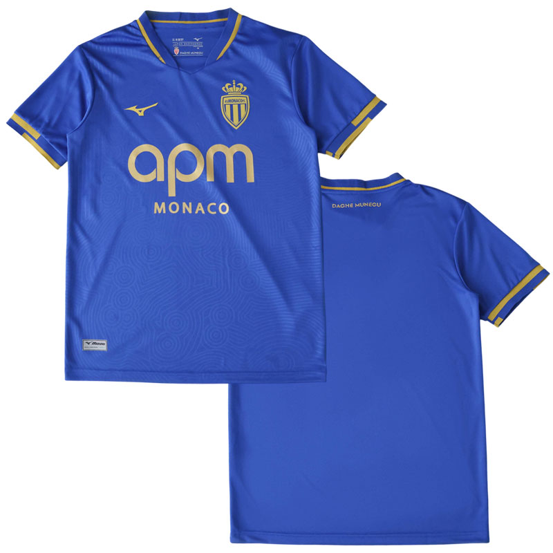 AS Monaco 2025/26 modrý fotbalový dres - venkovní varianta