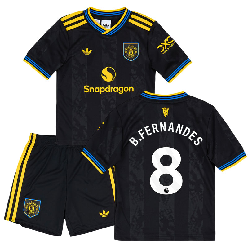 B. Fernandes 8 Manchester United dětský třetí fotbalový dres 25/26 + šortky
