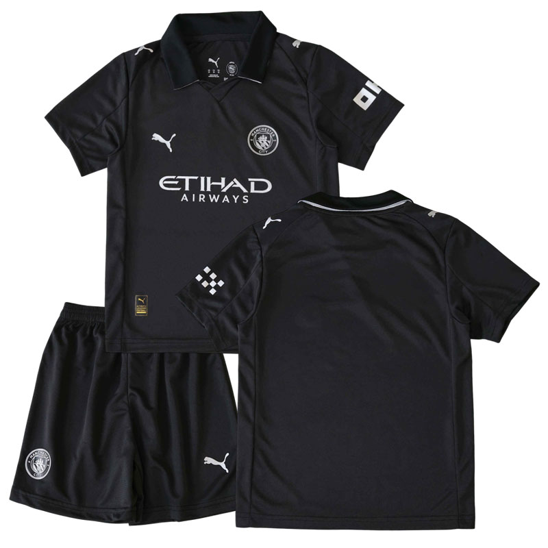 Černý venkovní fotbalový dres Manchester City pro děti 2025/26