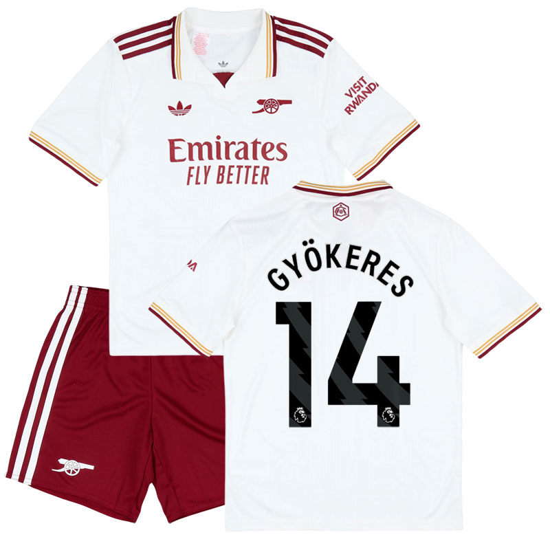 Dětská fotbalová souprava Arsenal 25/26 - alternativní dres s potiskem Gyökeres 14