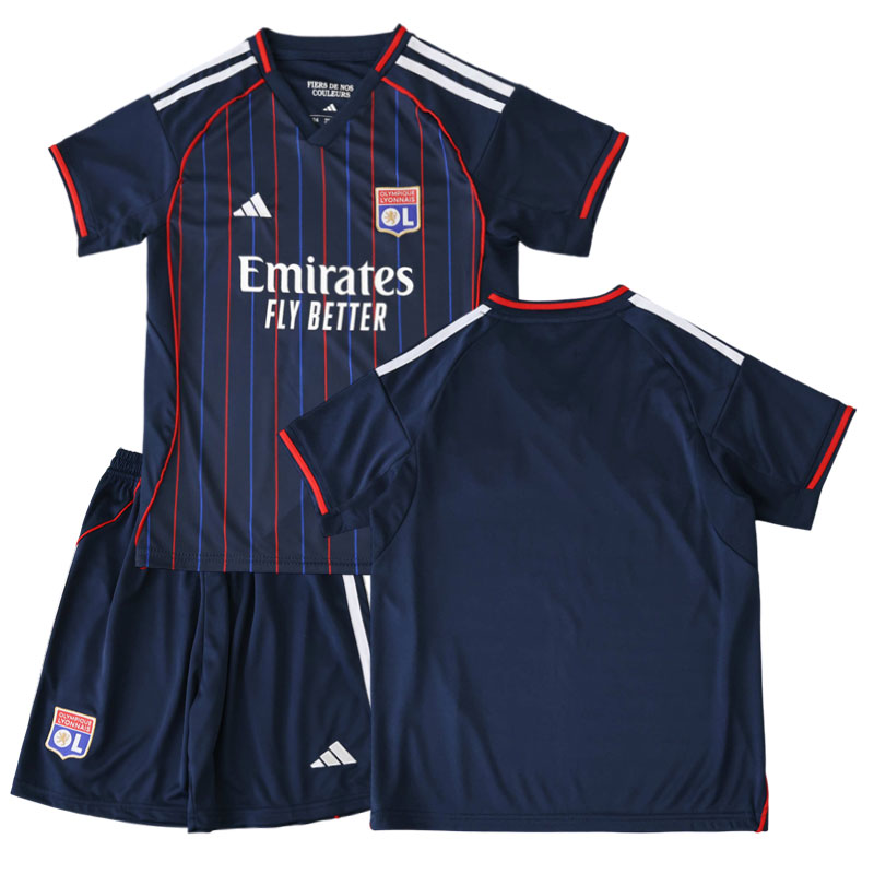 Dětský fotbalový dres Olympique Lyon 2025/26 venkovní - tričko + šortky