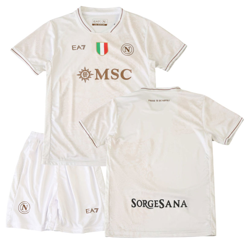 Dětský fotbalový dres SSC Napoli 2025/26 venkovní - triko a šortky