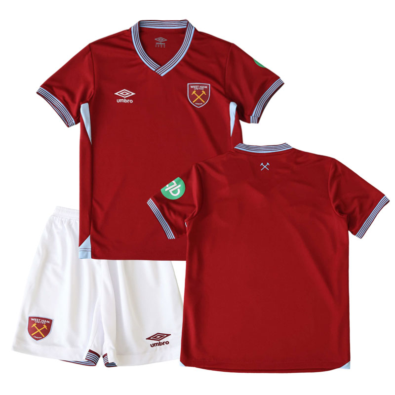 Dětský fotbalový dres West Ham United 2025/26 – domácí sada triko + šortky