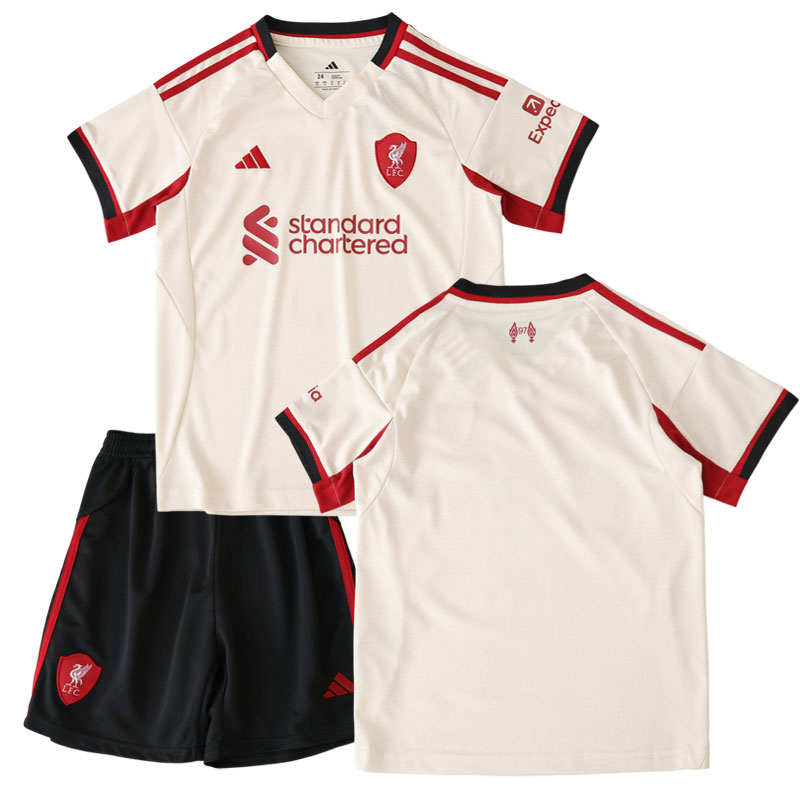 Dětský venkovní fotbalový dres Liverpool 2025/26 - dres a šortky