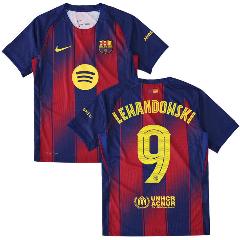 FC Barcelona domácí fotbalový dres 2025/26 pánský - Lewandowski 9 na zádech