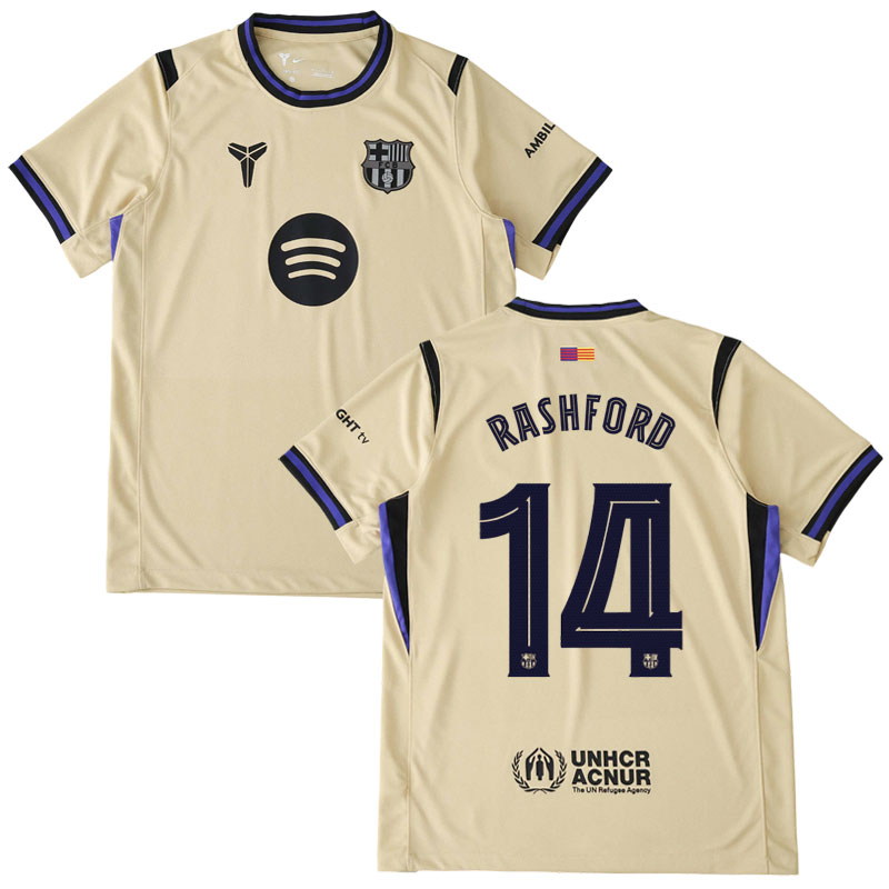 FC Barcelona venkovní dres 2025/26 pánský - Rashford 14 na zádech